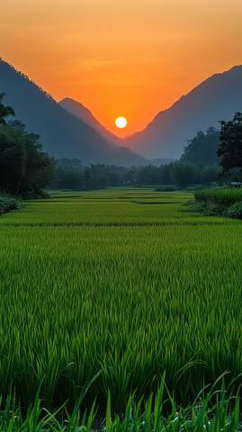 夏日渐凉稻谷黄