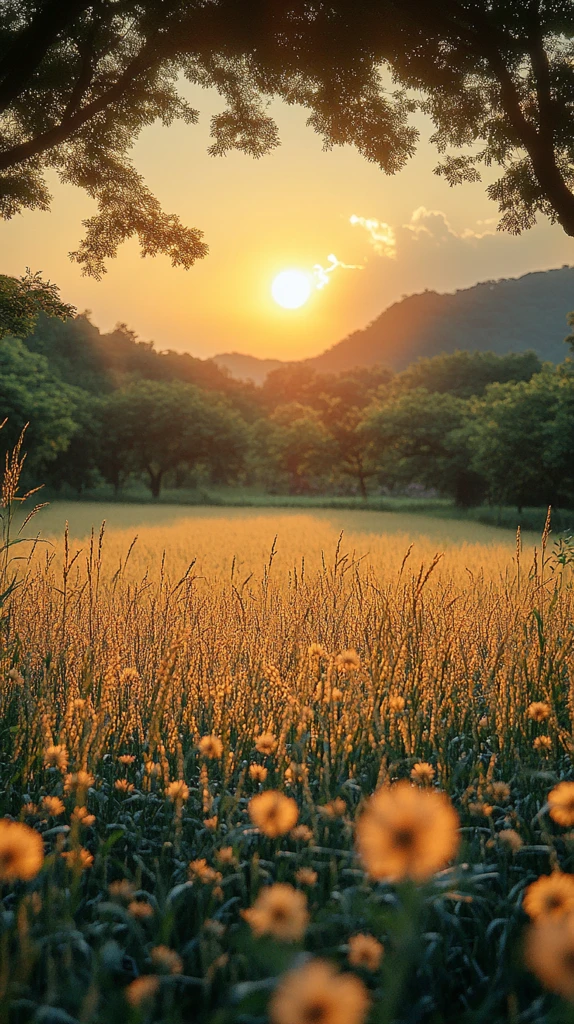夏日渐凉稻谷黄