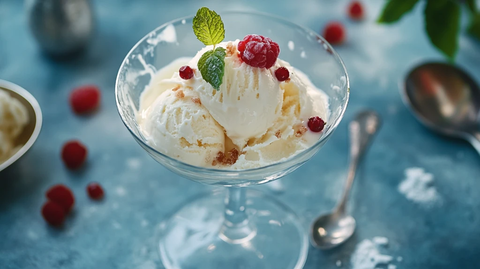 香草冰淇淋美食