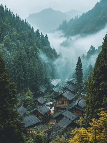 云南民族森林版画