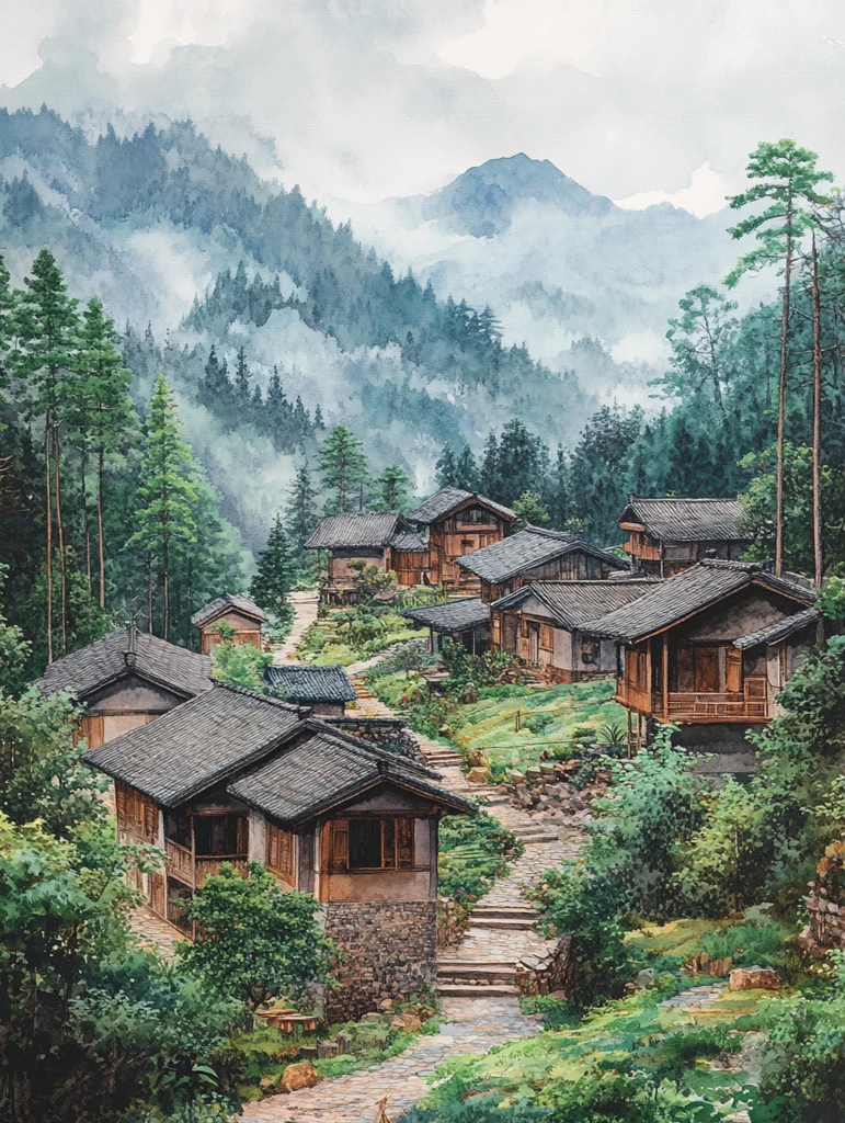 云南民族森林版画