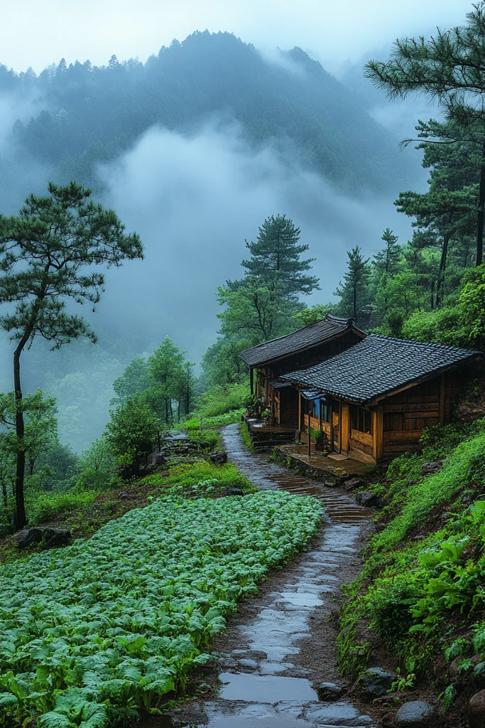 山间小屋与菜园