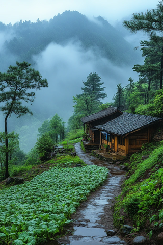 山间小屋与菜园