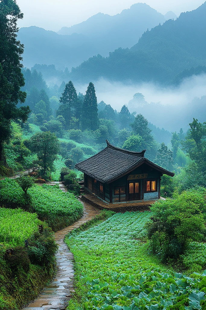 山间小屋与菜园