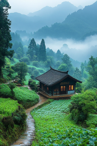 山间小屋与菜园