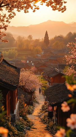 村民与稻田生活