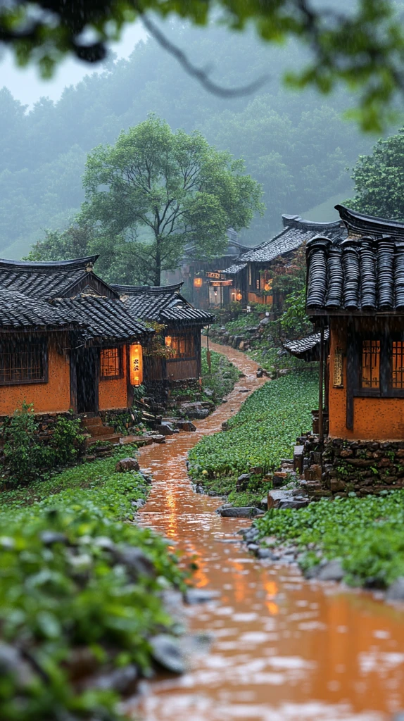 雨后乡村景象