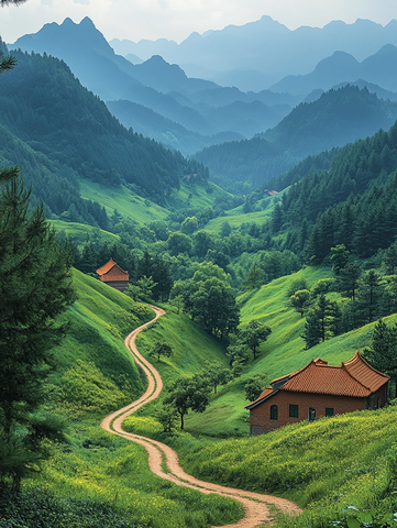 绿野村庄风光