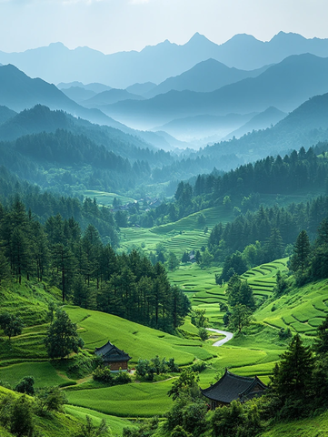 绿野村庄风光