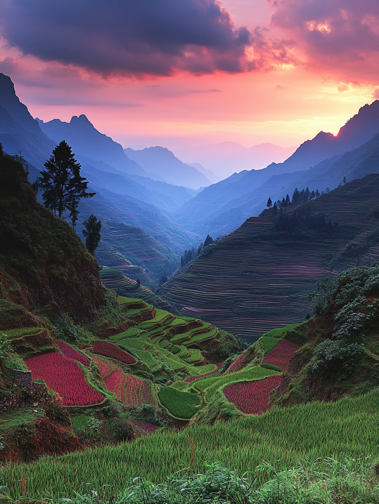 层叠梯田绿意浓