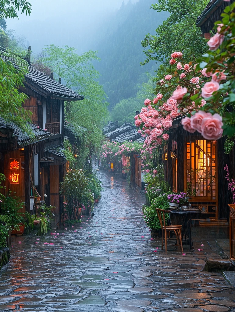 石路竹影窗格间