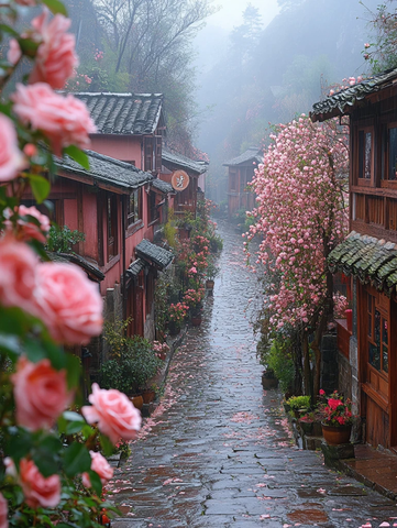 石路竹影窗格间