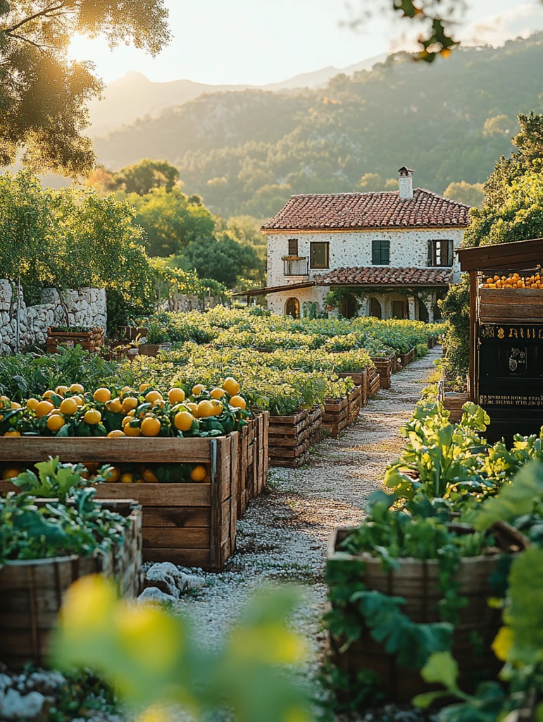 阳光下的蔬菜园