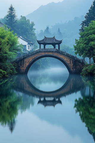 古桥倒影