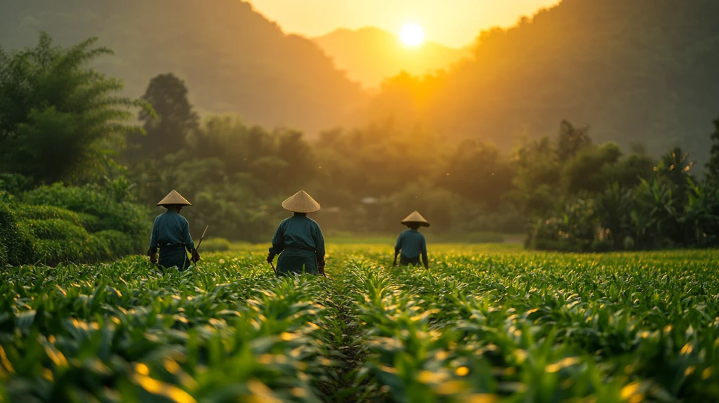 丰收时节田野忙