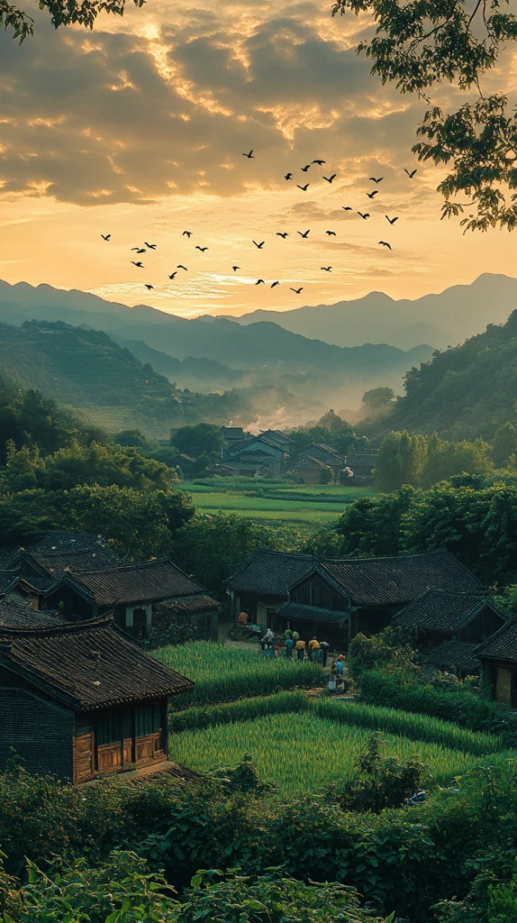 农民田间劳作图