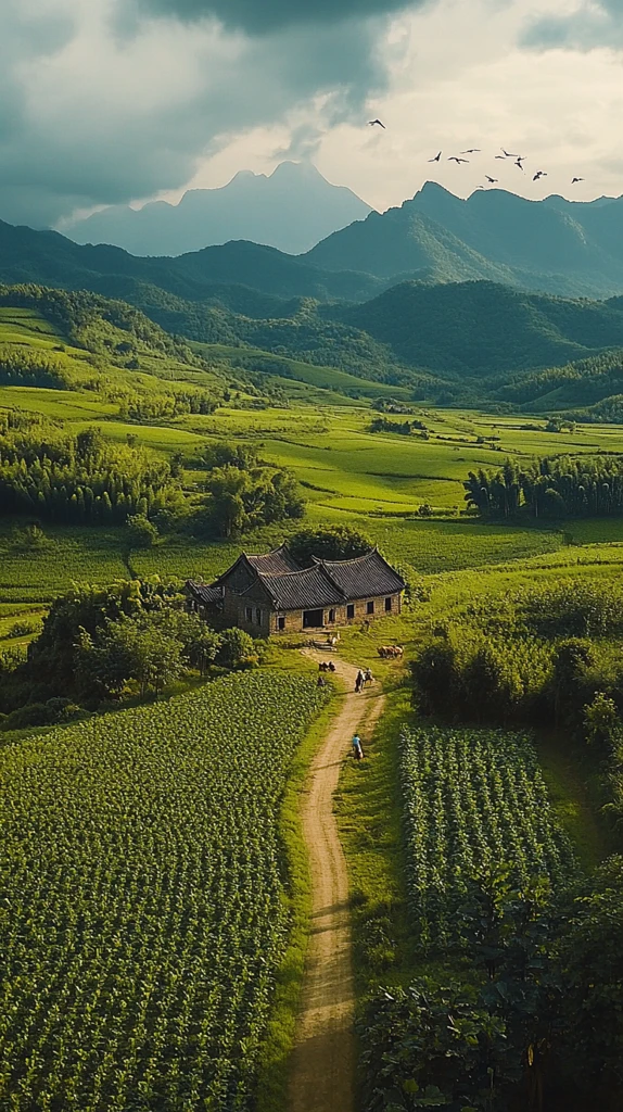 农民田间劳作图