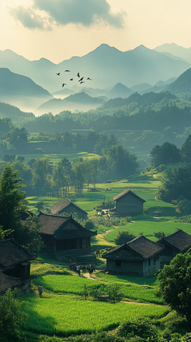 农民田间劳作图