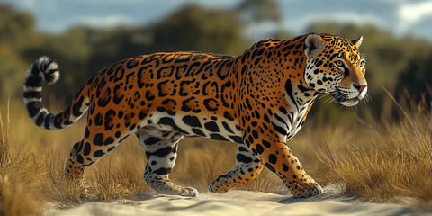 美洲豹悠然行走