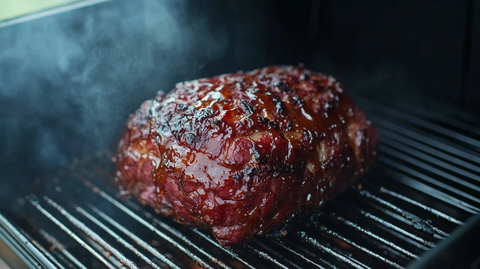 在烤炉上烤牛肉