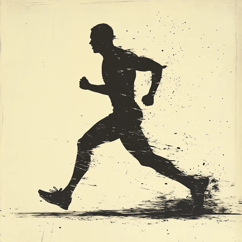 奔跑的剪影