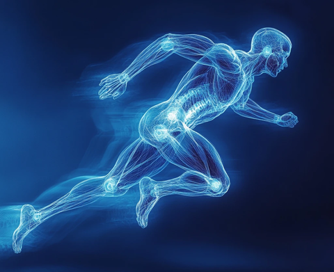 跑步肌肉运动光扫描