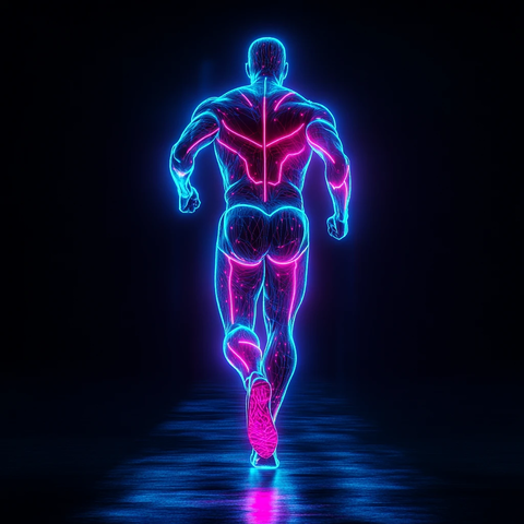 跑步者背部轮廓