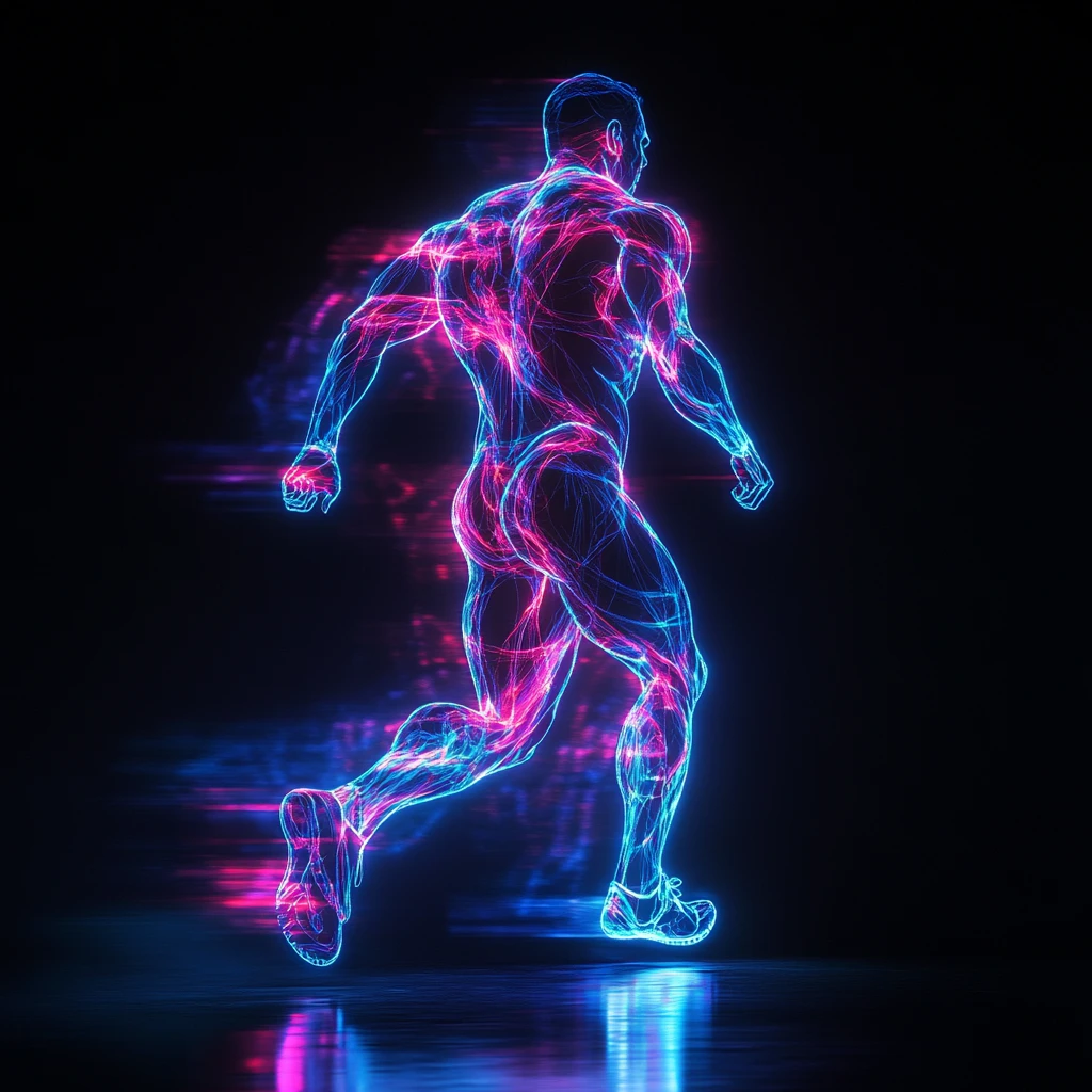 跑步者背部轮廓