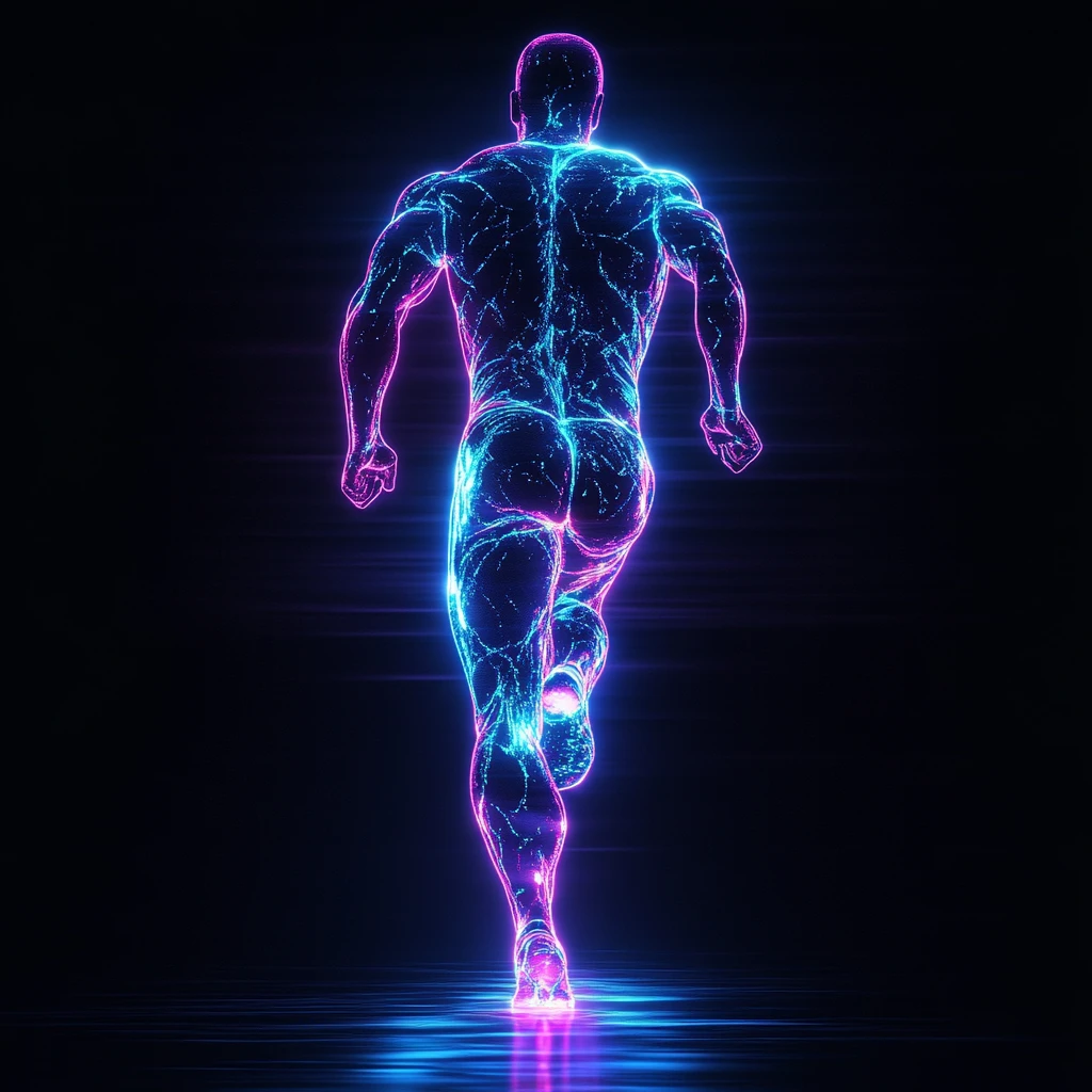 跑步者背部轮廓