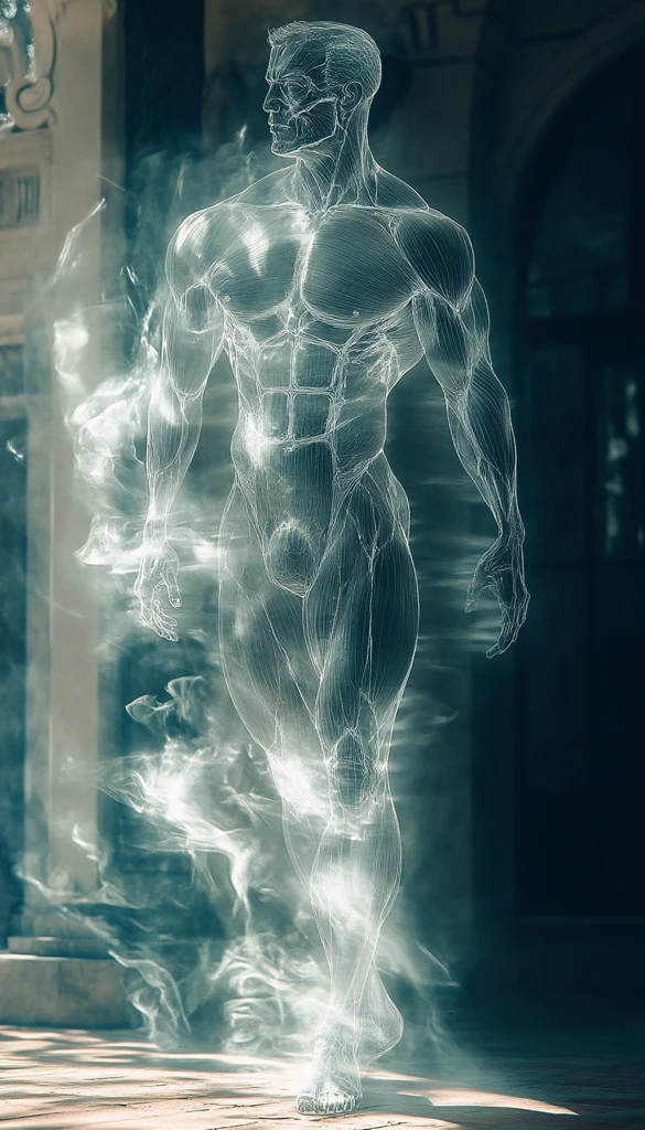 肌肉男光线光片