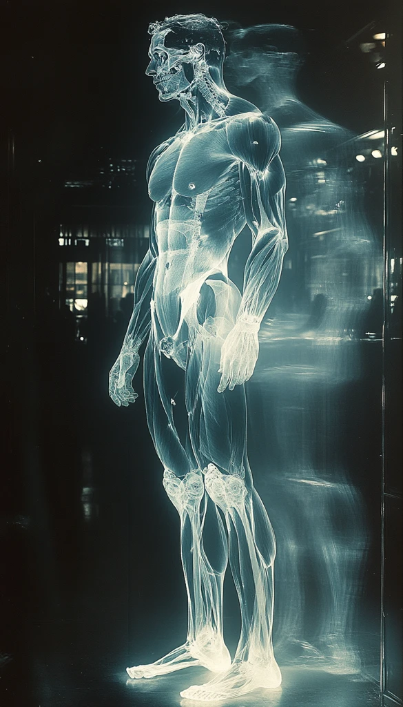 肌肉男光线光片