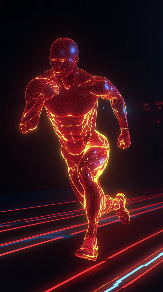 肌肉发光空中跑道