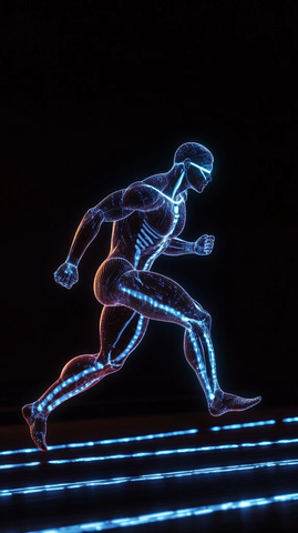 肌肉发光空中跑道