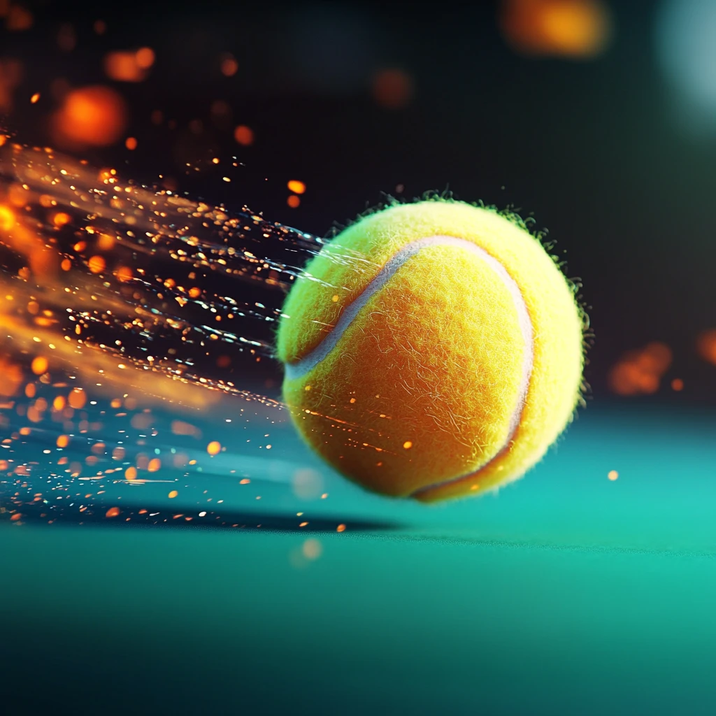 黄色网球火焰轨迹