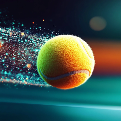 黄色网球火焰轨迹