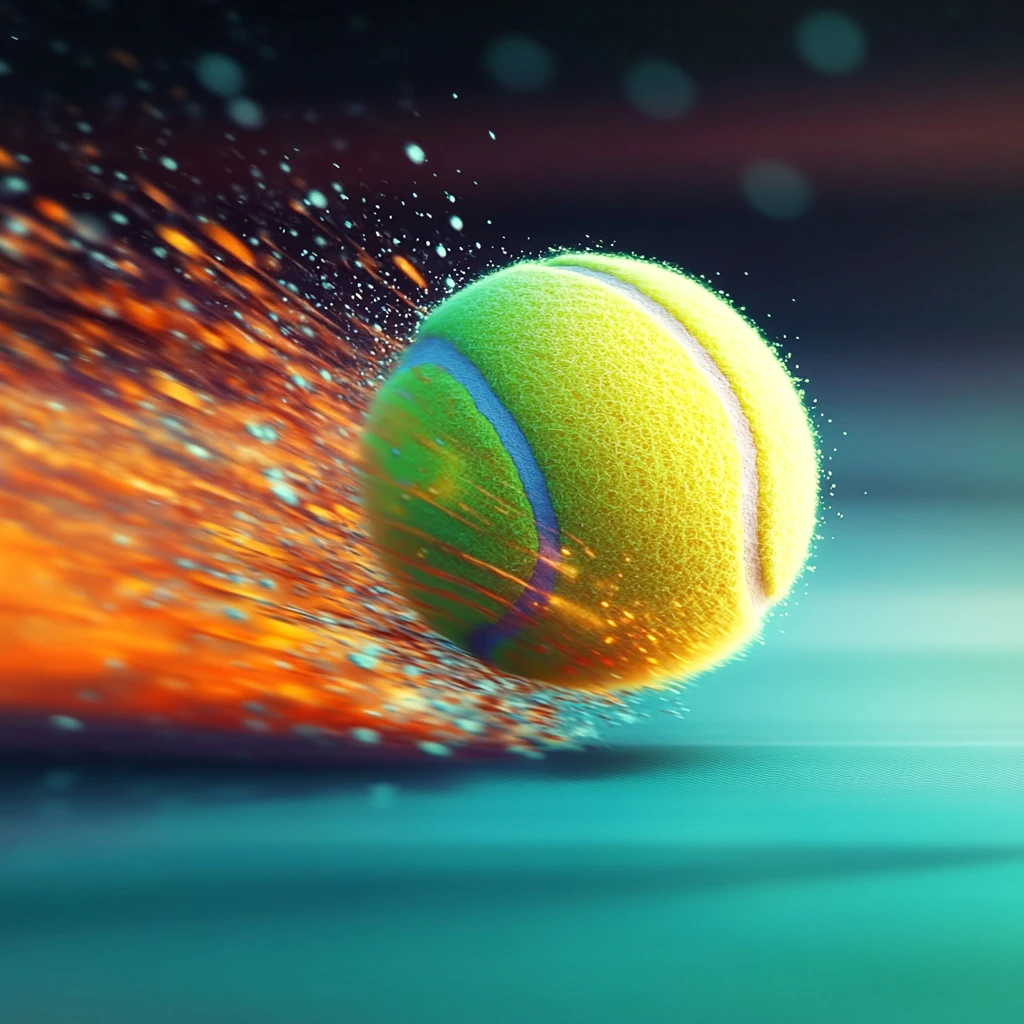 黄色网球火焰轨迹