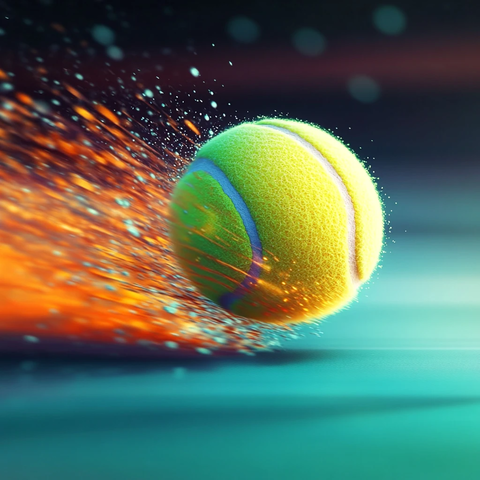 黄色网球火焰轨迹