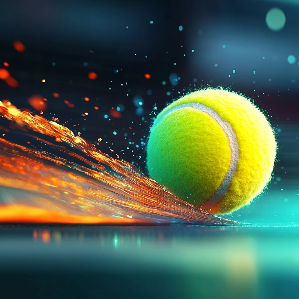 黄色网球火焰轨迹