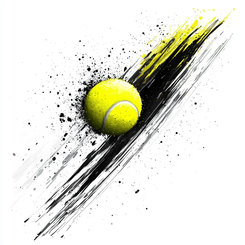 网球挥拍尘埃轨迹