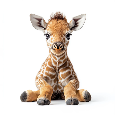 长颈鹿前腿伸展坐姿