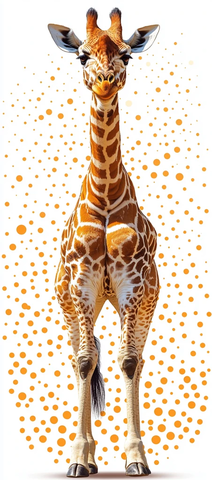 长颈鹿全身剪影