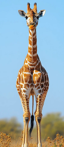 长颈鹿全身剪影