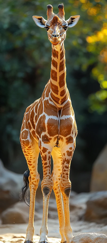 长颈鹿全身剪影