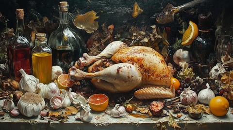 烤火鸡的感恩节大餐