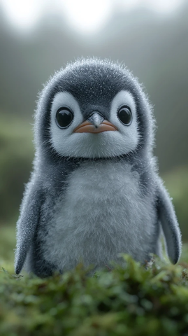 圆滚滚的宝宝企鹅