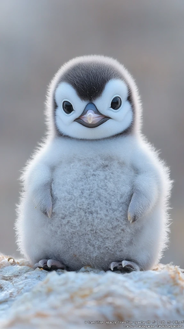 小企鹅坐姿肚大