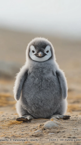 小企鹅坐姿肚大