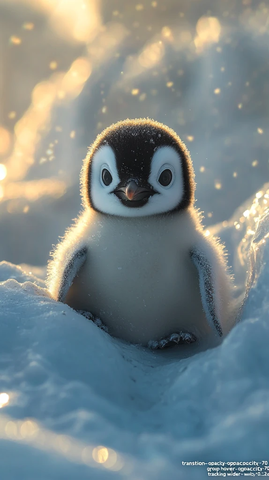 小企鹅坐姿肚大