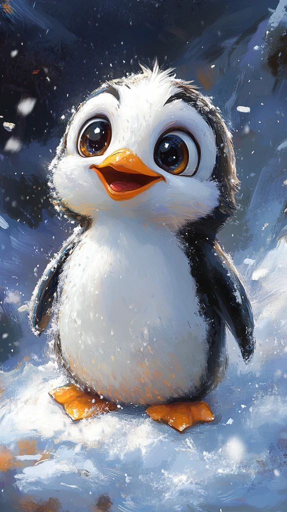 企鹅冰上欢快图