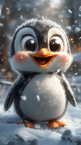 企鹅冰上欢快图